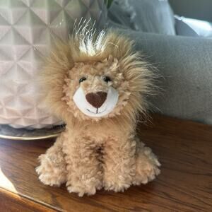 APRICOT LAMB Lion Plush Stuffed Animal Lovey Brown 8"